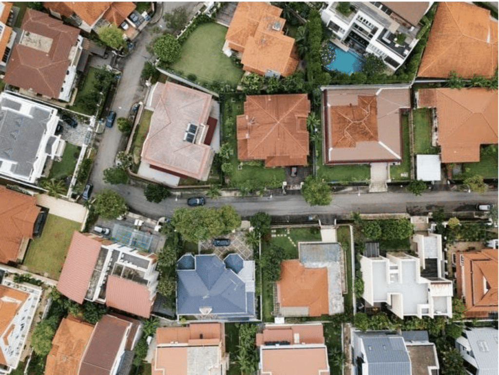 houses top view