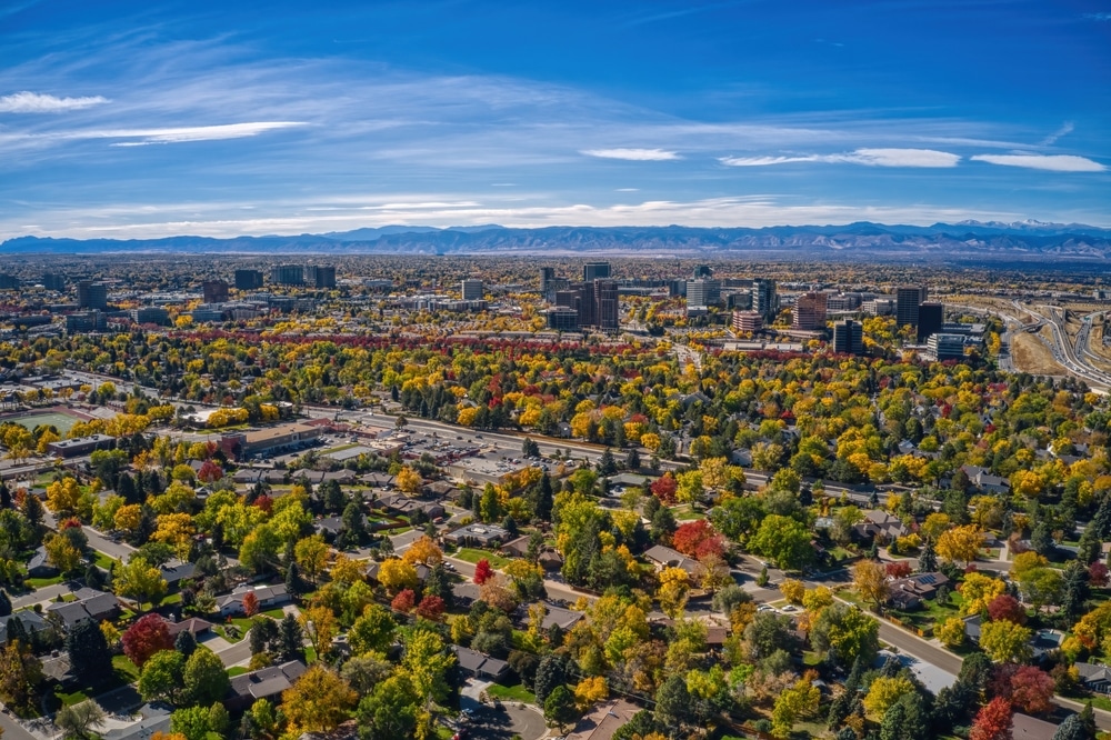 Aerial,View,Of,Aurora,,Colorado,In,Autumn