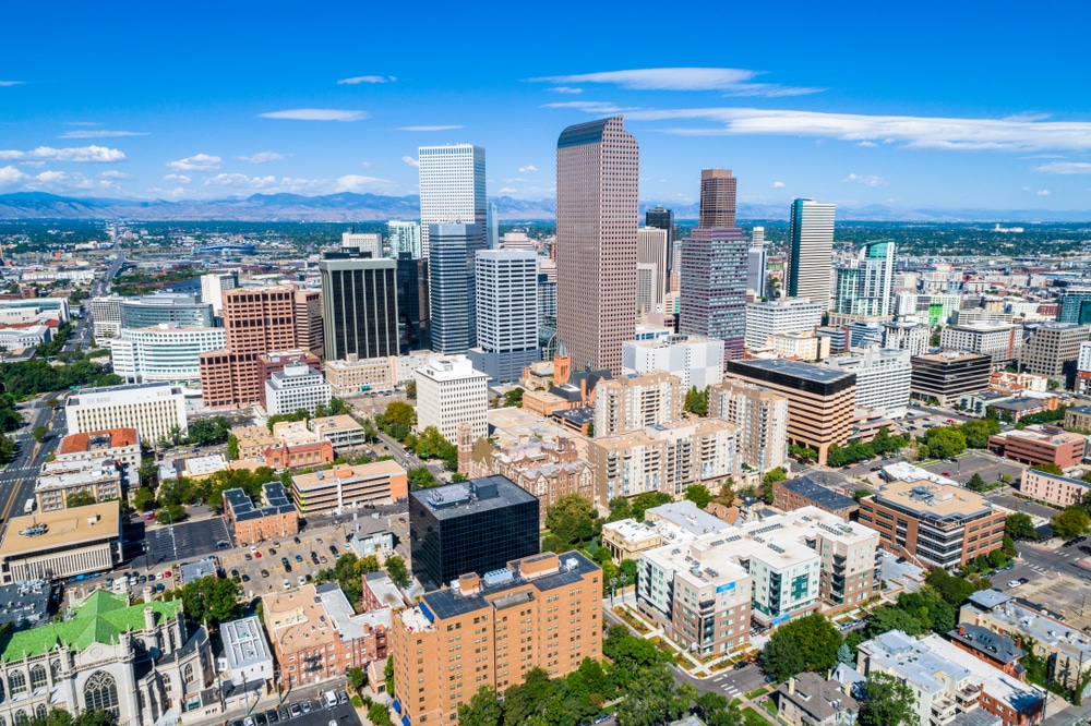 Sunny,Afternoon,In,The,Mile,High,City,Of,Denver,,colorado