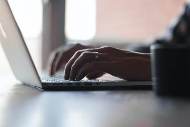 man using computer