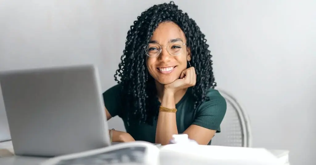 beautiful woman smiling