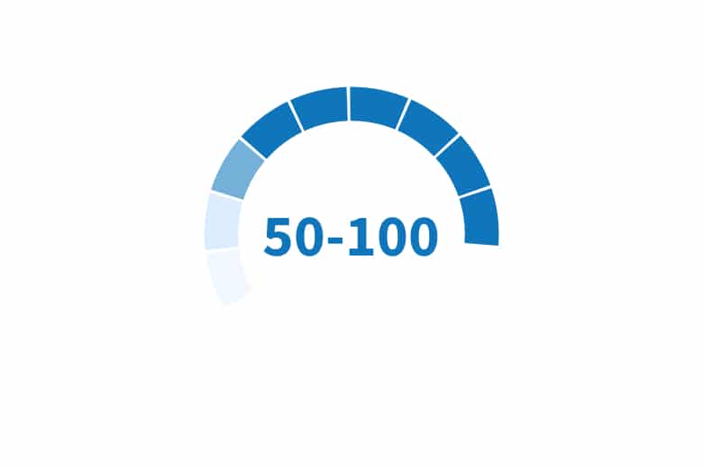 50-100 meter icon