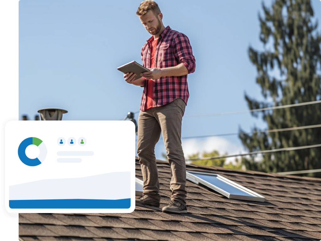 home inspector using home inspection software on his tablet