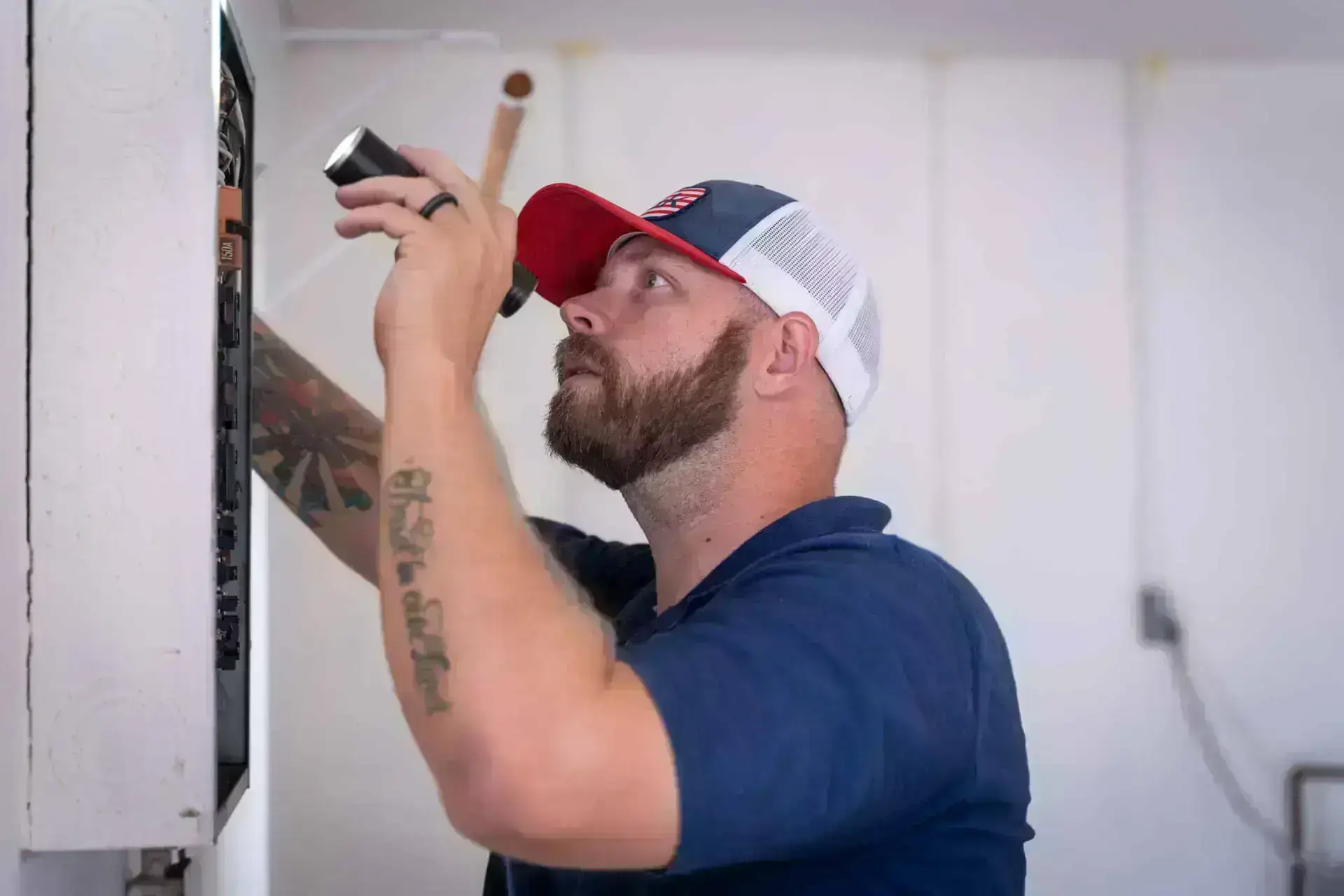 Home inspector at work