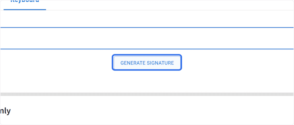 generate signature