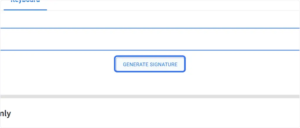 generate signature