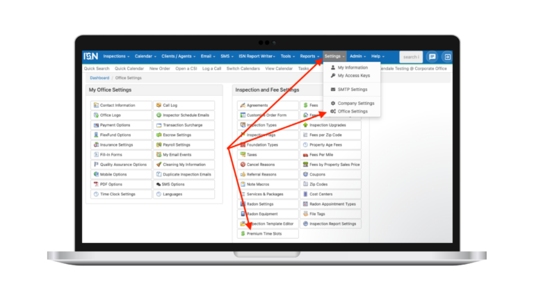 Premium Time Slots - ISN home inspection software