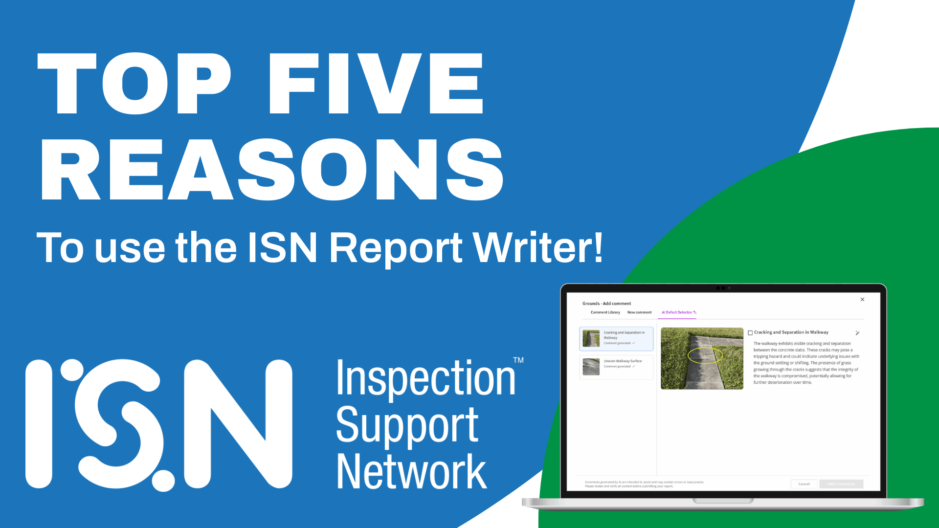 Top 5 reasons to use the ISN Report Writer home inspection software