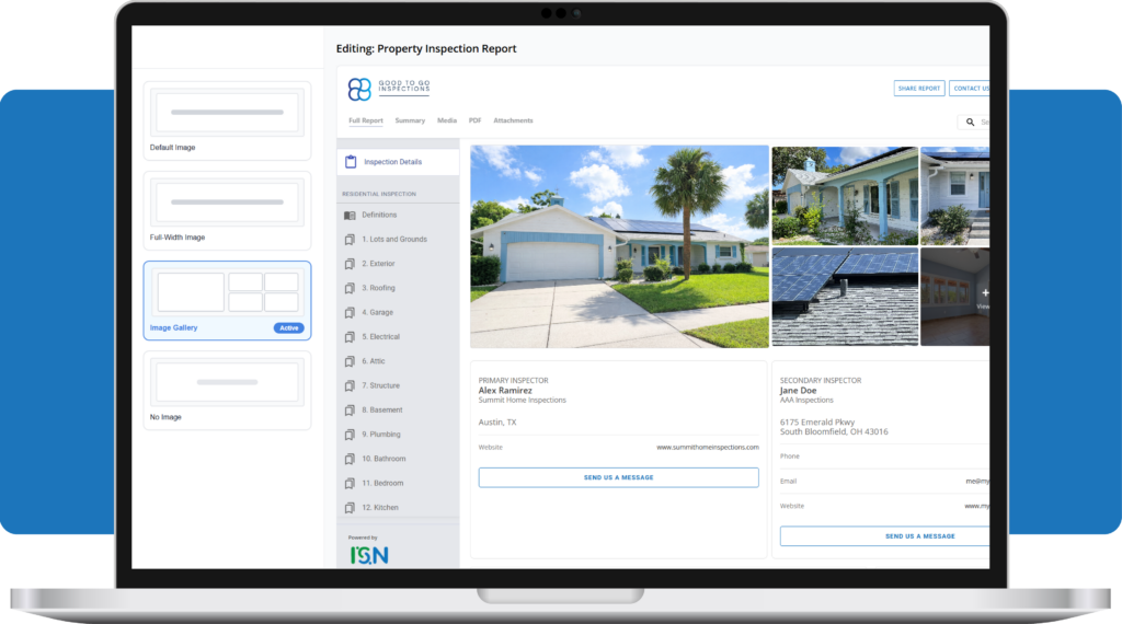 ISN Report Designer - home inspection software