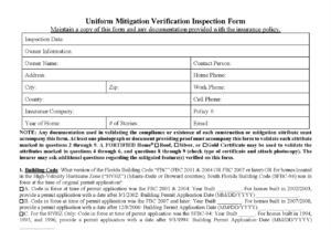 2026 Florida Wind Mitigation home inspection template