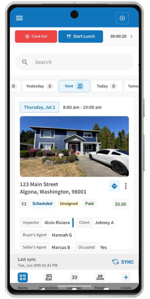 ISN Mobile App - Clock Out