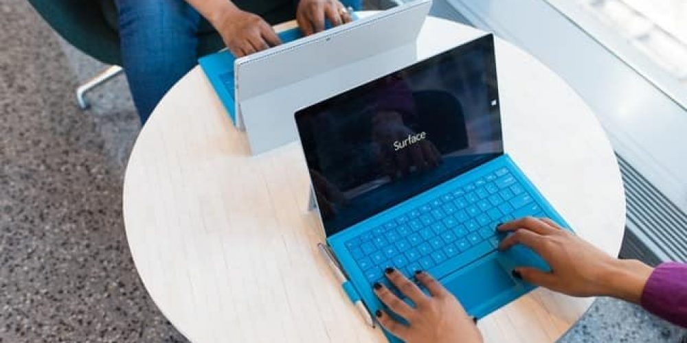 blue laptop