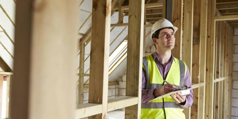 home inspector with clipboard