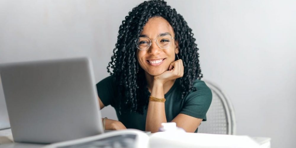 beautiful woman smiling