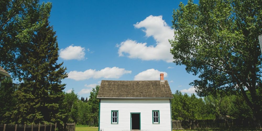 small white house